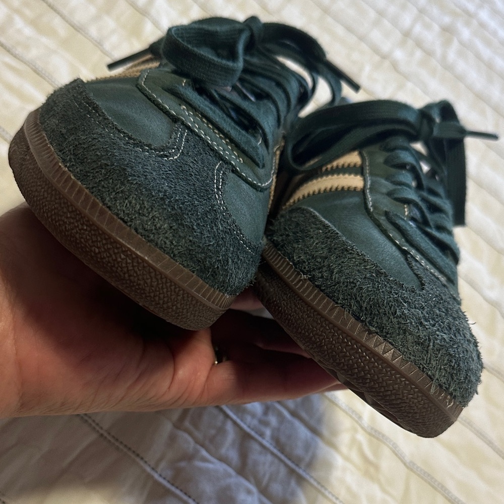 adidas Samba OG Sneakers in Mineral Green and Crystal Sand - Picture 10 of 12